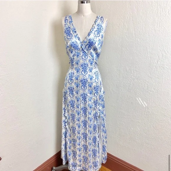 Loveshackfancy kendall satin printed midi dress - Picture 5 of 8